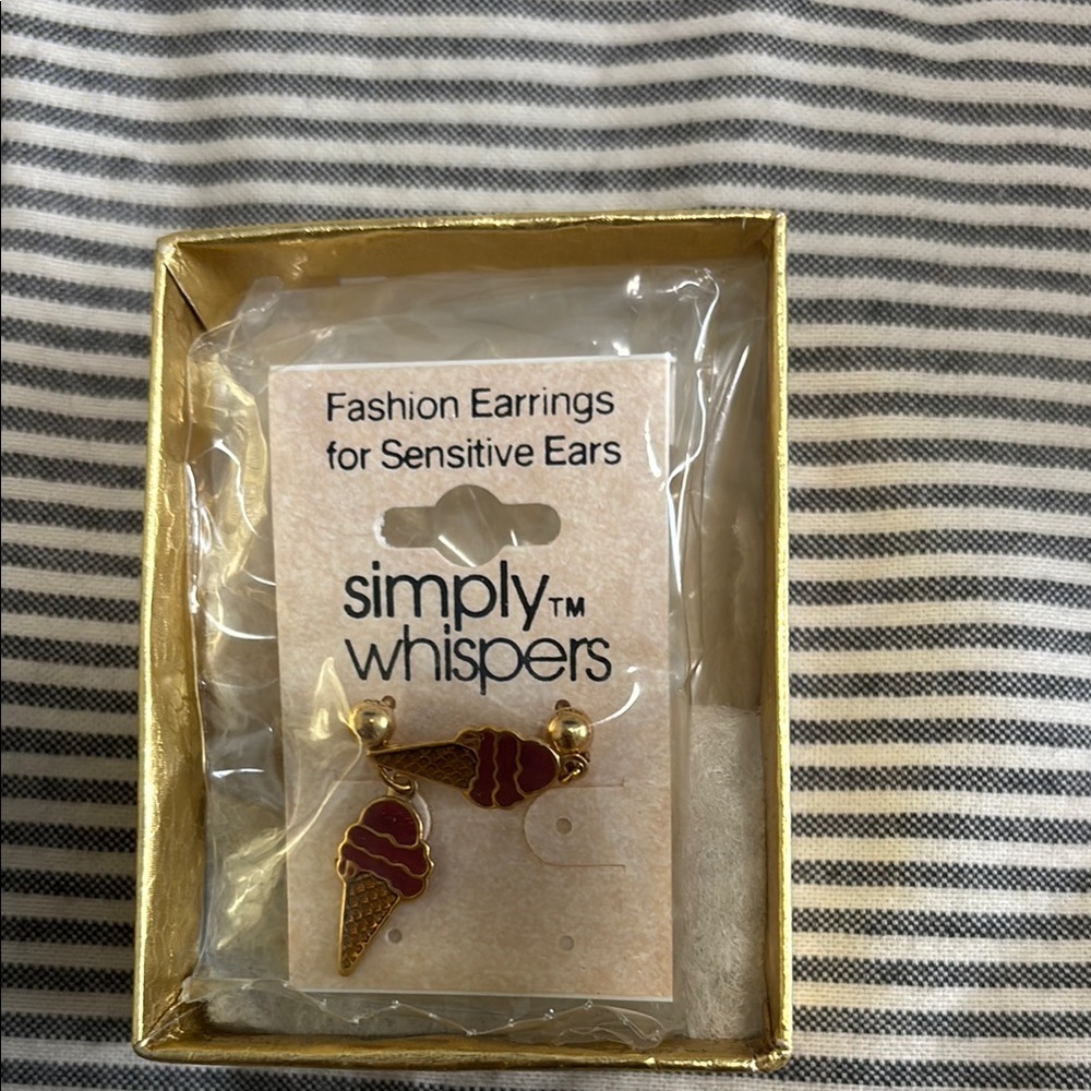 Gold Ice Cream Earrings